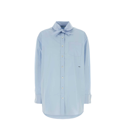 Poplin Shirt With Knot Detail