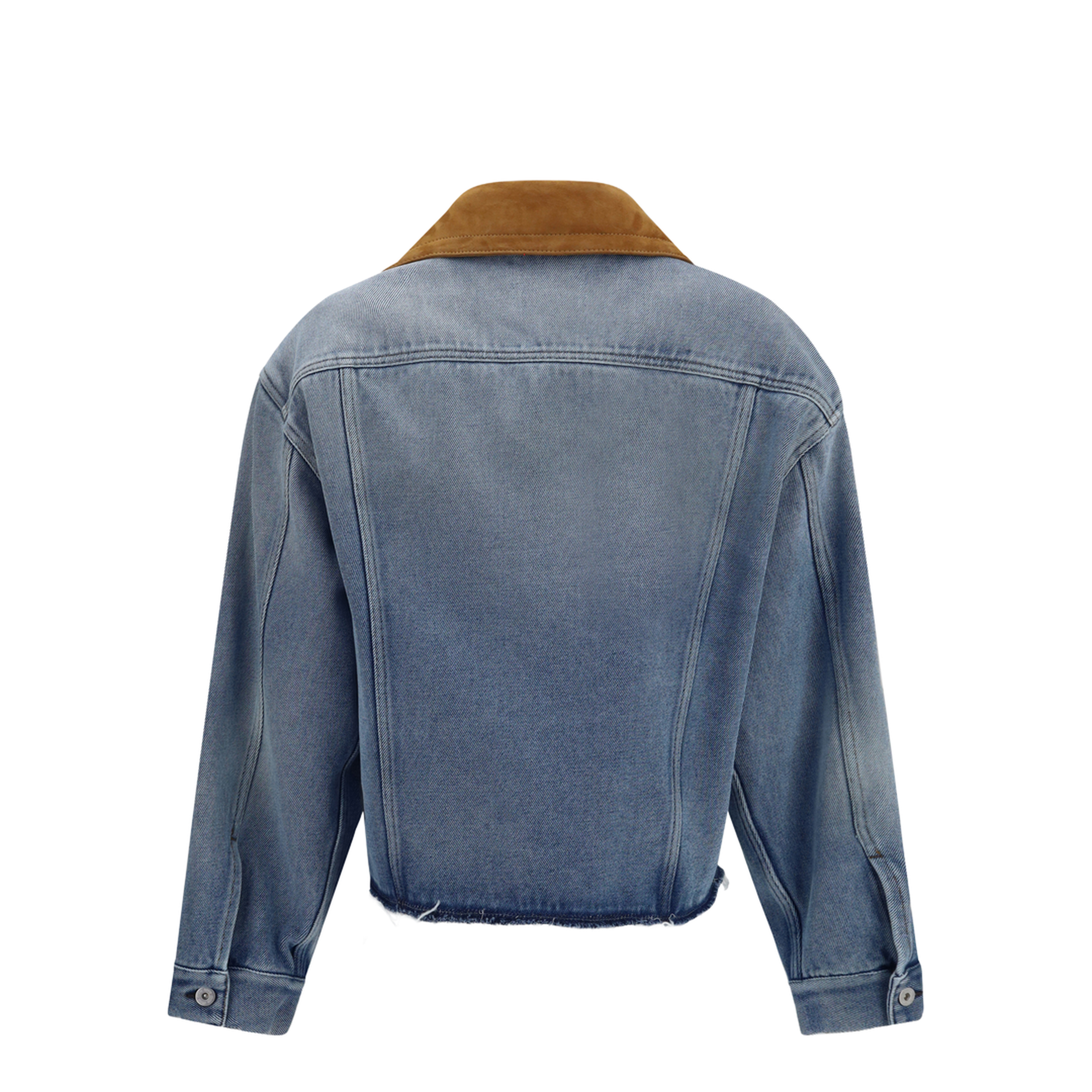 MAYFEYR - Miu Miu - Washed Denim And Suede Jacket - GWB313SOOO196Y