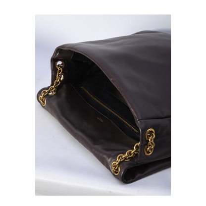 Jamie Lambskin Shoulder Bags - Brown