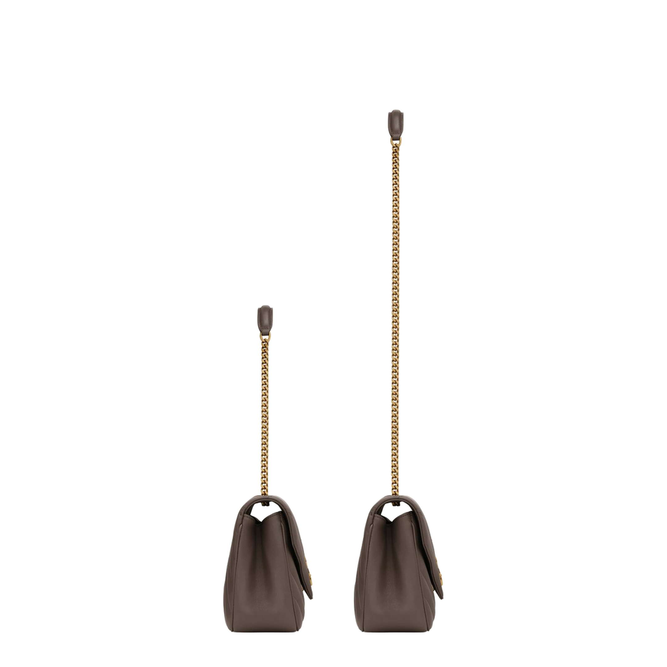 Loulou Medium MATELASSÉ Shoulder Bag Grey