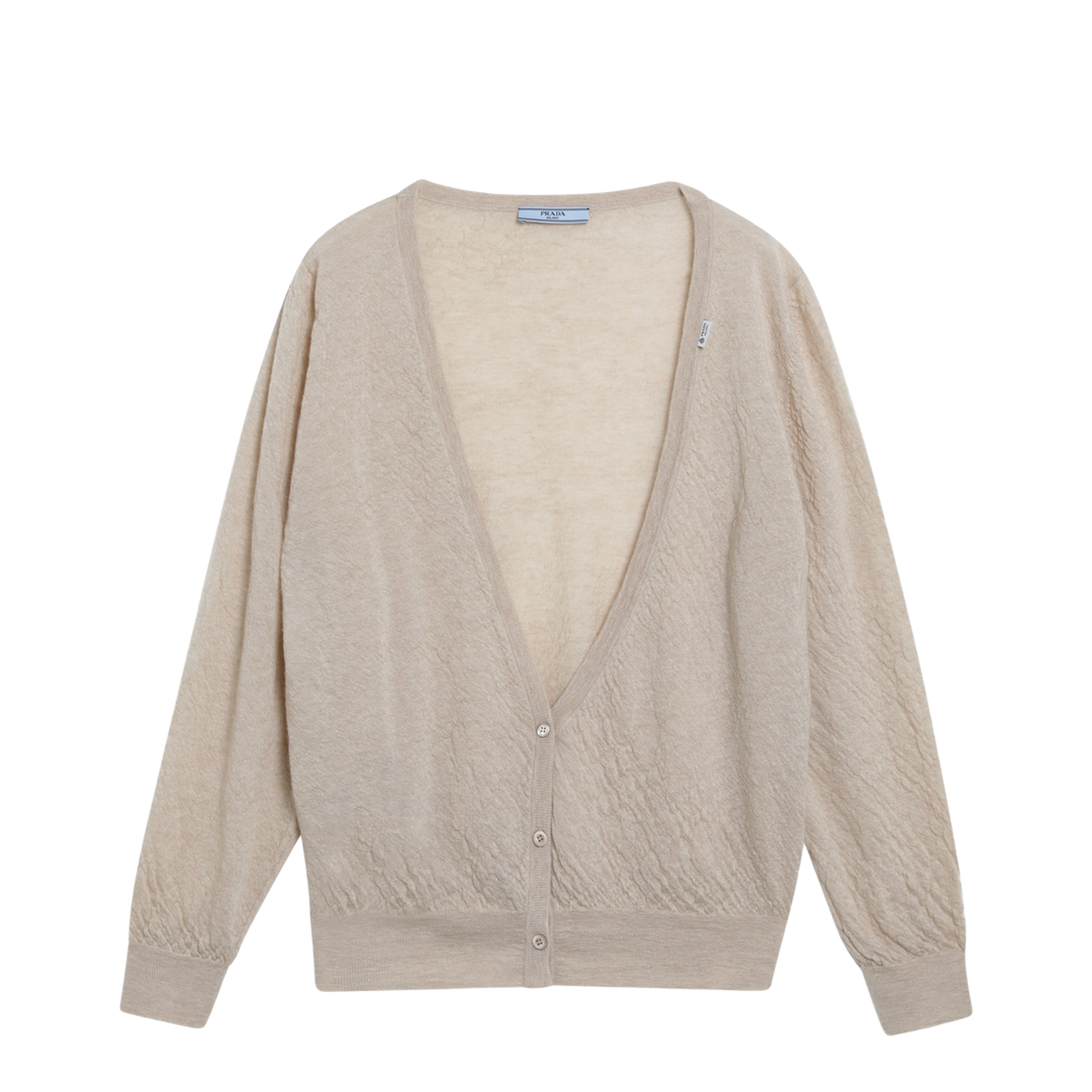 MAYFEYR - Prada - Desert-Coloured Cashmere Cardigan - P25O22OOO19VKF0F24