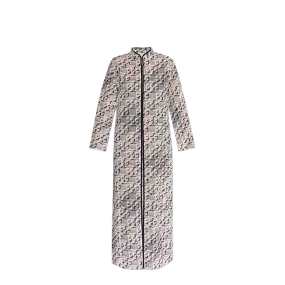 Grey Kaftan with Contrasting Trims
