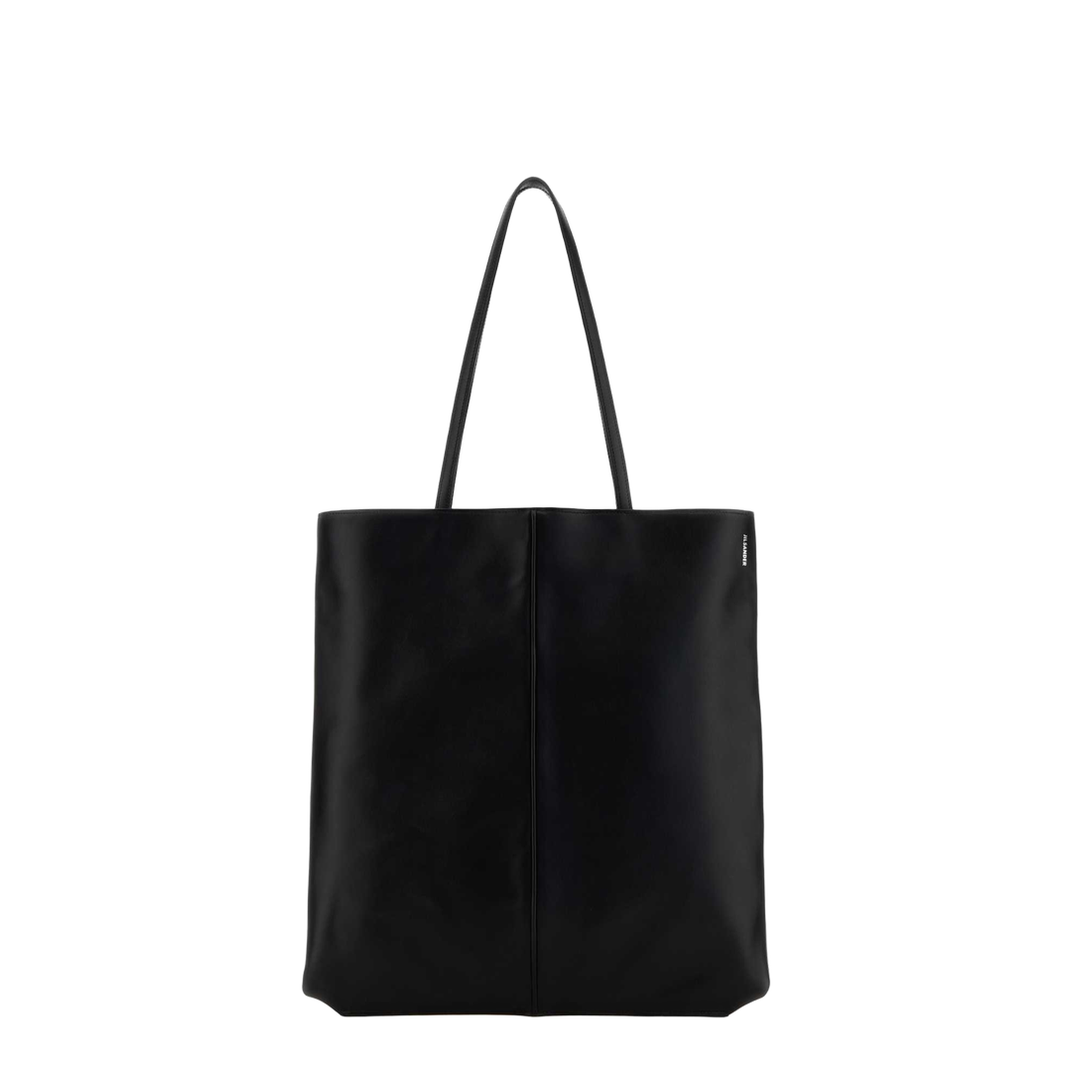 Black Leather Linea Shopping Bag