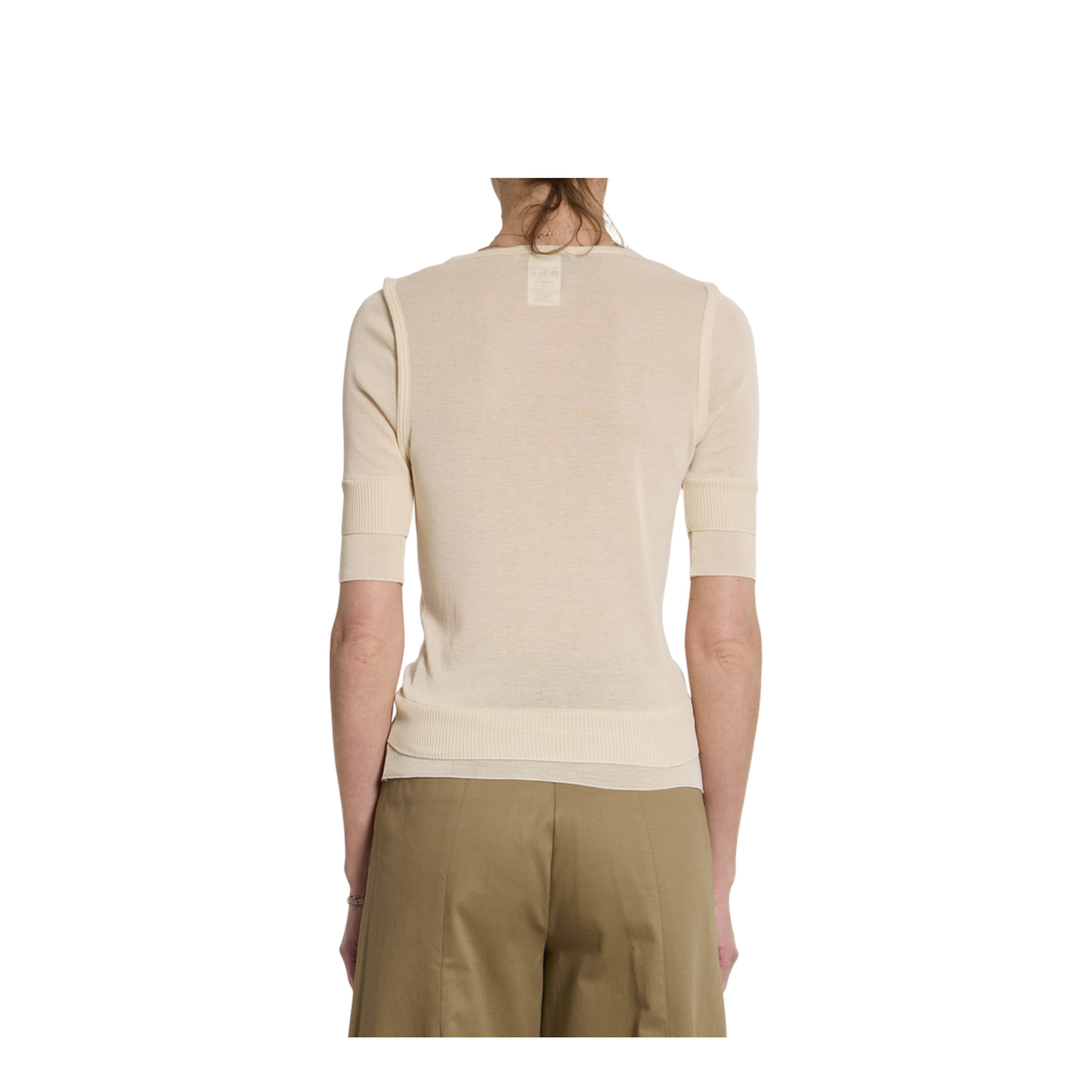 Trompe L'Oeil Viscose And Silk Top