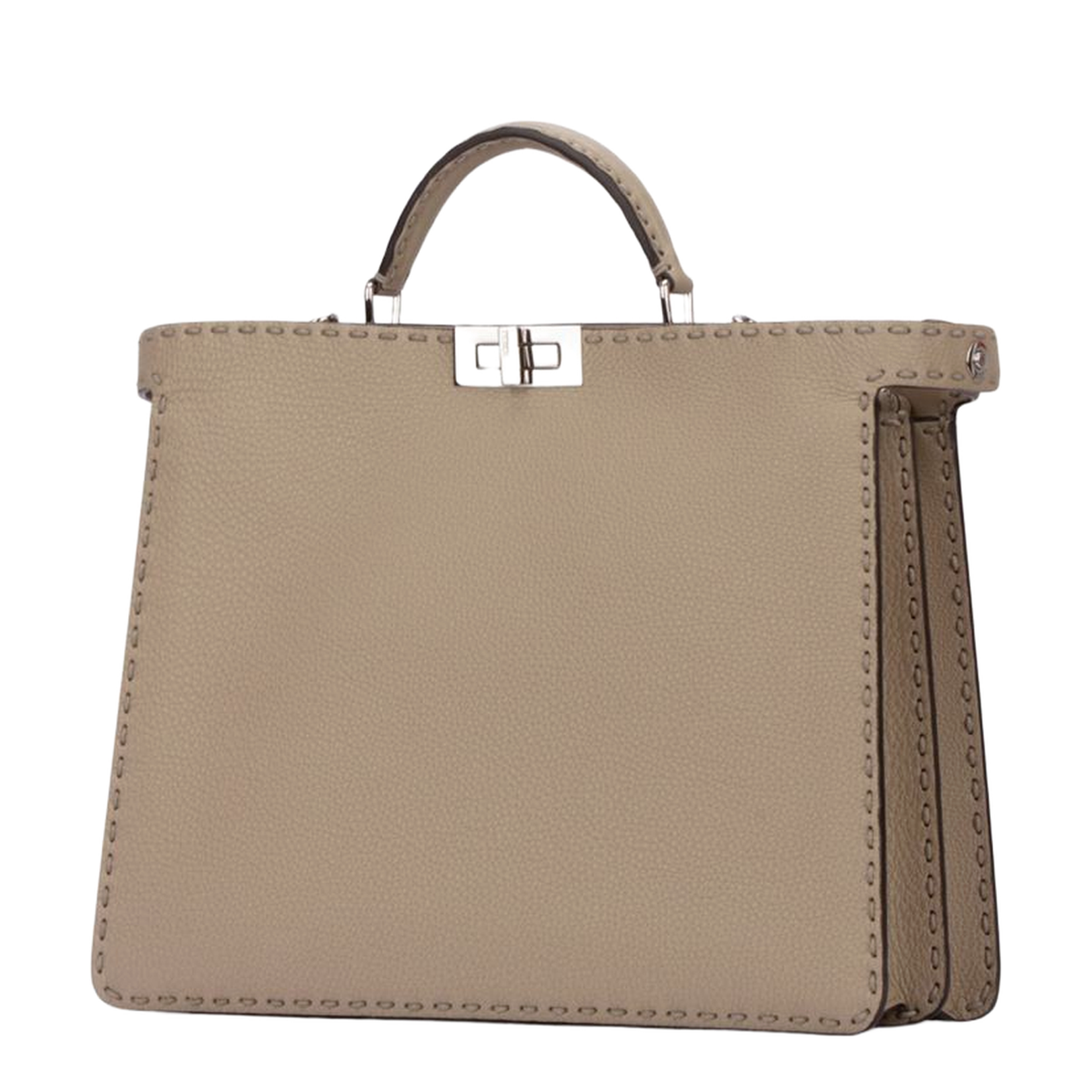 Peekaboo ISeeU Medium Canvas Top Handle Bags - Beige
