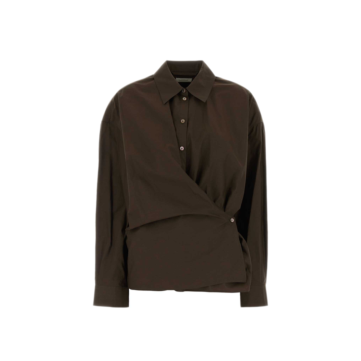 Straight Collar Twisted Shirt