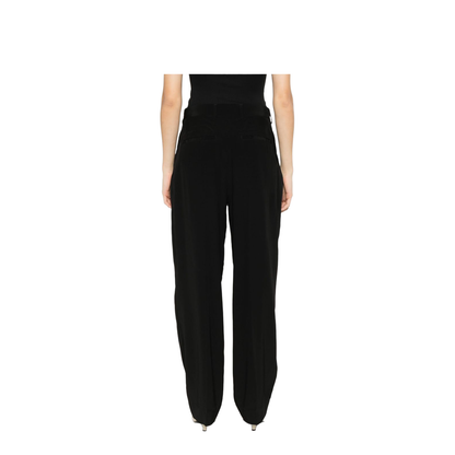 Double-Pleat Straight Trousers
