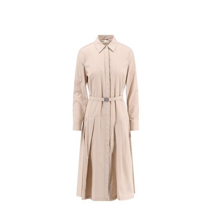 Pleated Cotton Dress