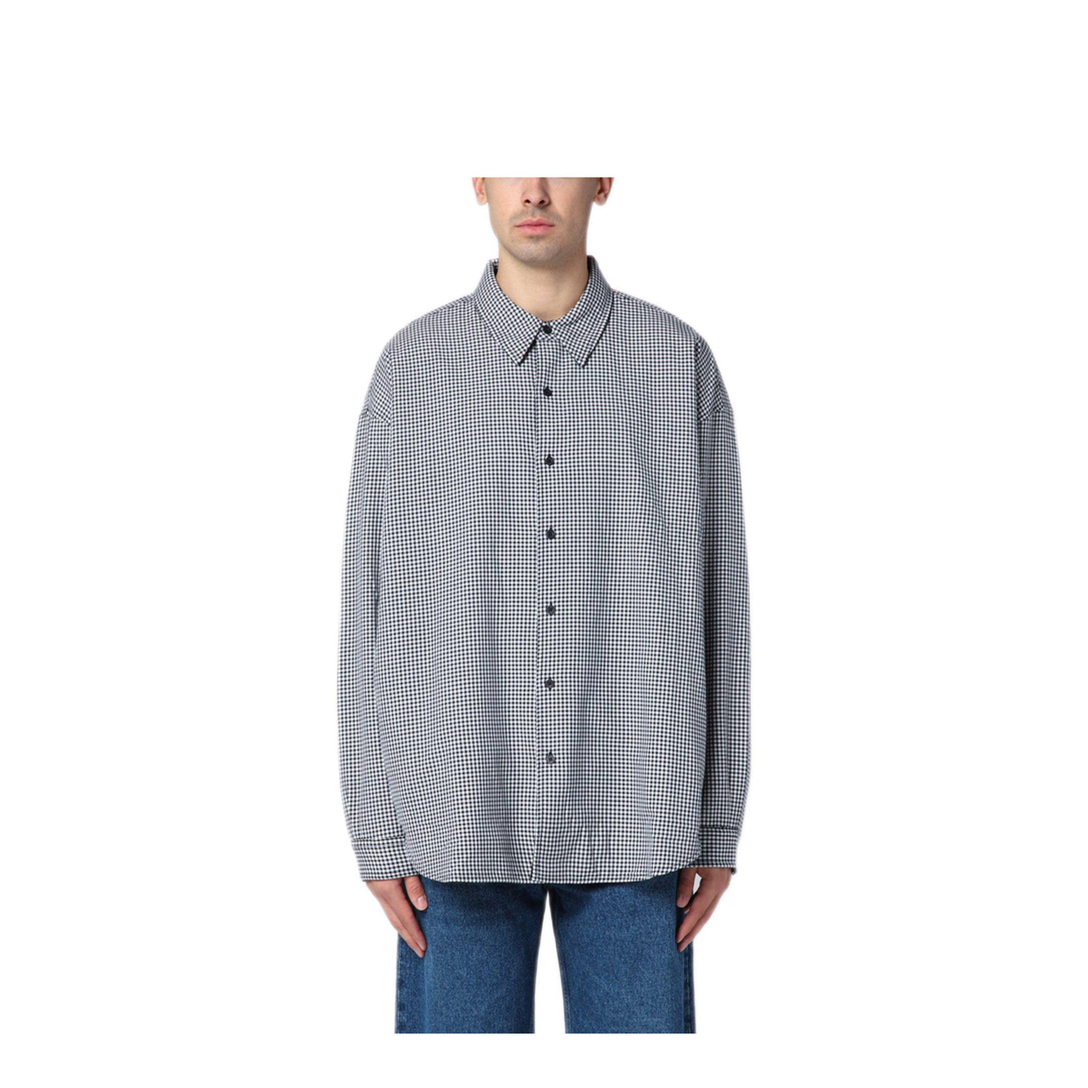 MAYFEYR - New Amsterdam Surf Association - Wool Blend Checked Shirt - 2402009001WOBLK