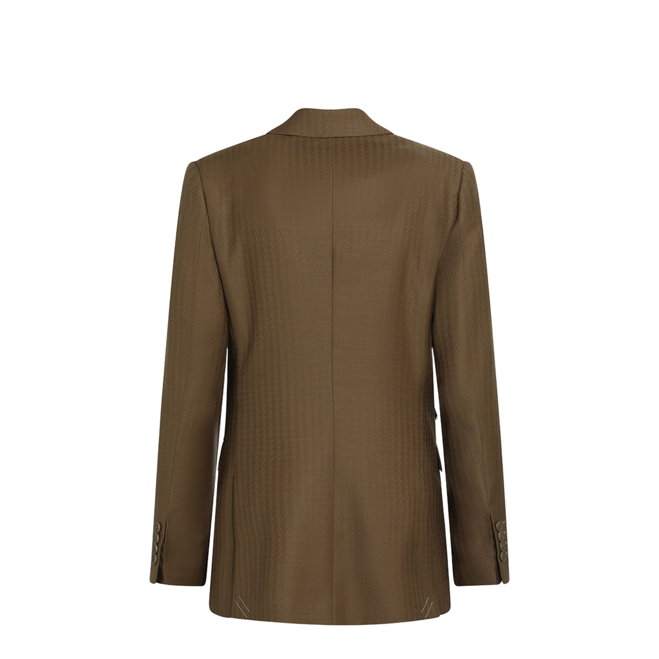 Tailored Single-Breasted Wool And Mohair Brown Jacket
