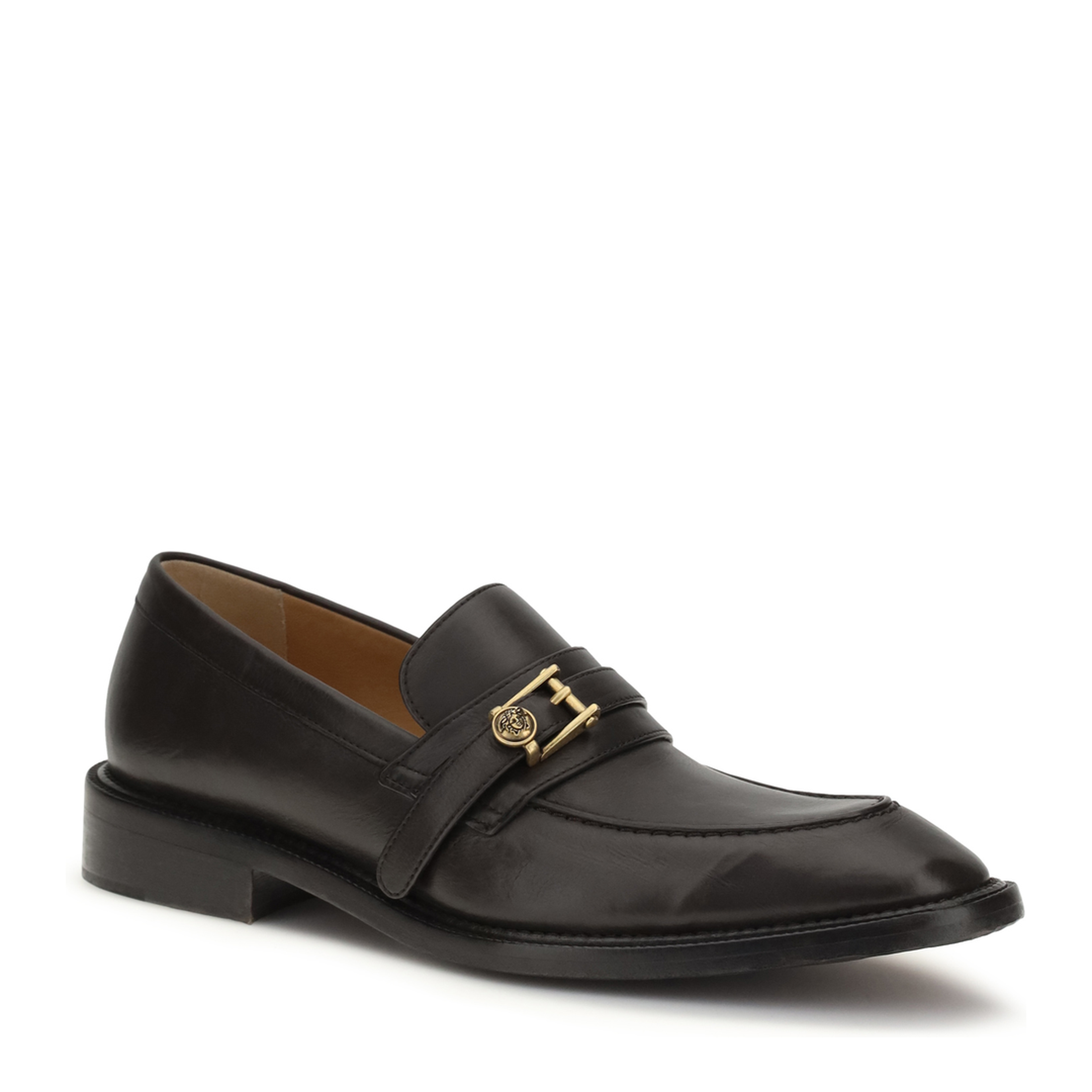 MAYFEYR - Versace - Leather Loafers With Medusa Accessory - 10233191A172911NB3J