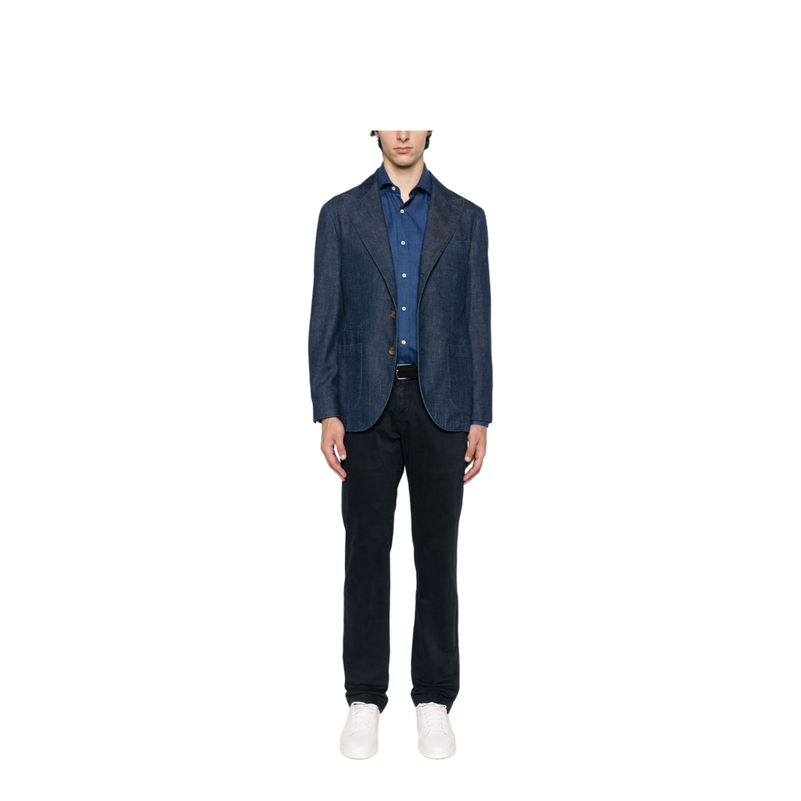 Denim Single-Breasted Jacket