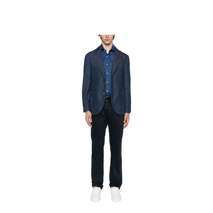 Denim Single-Breasted Jacket