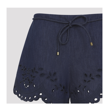 MAYFEYR - Zimmermann - Mahon Broderie Denim Short - 7283ASS263