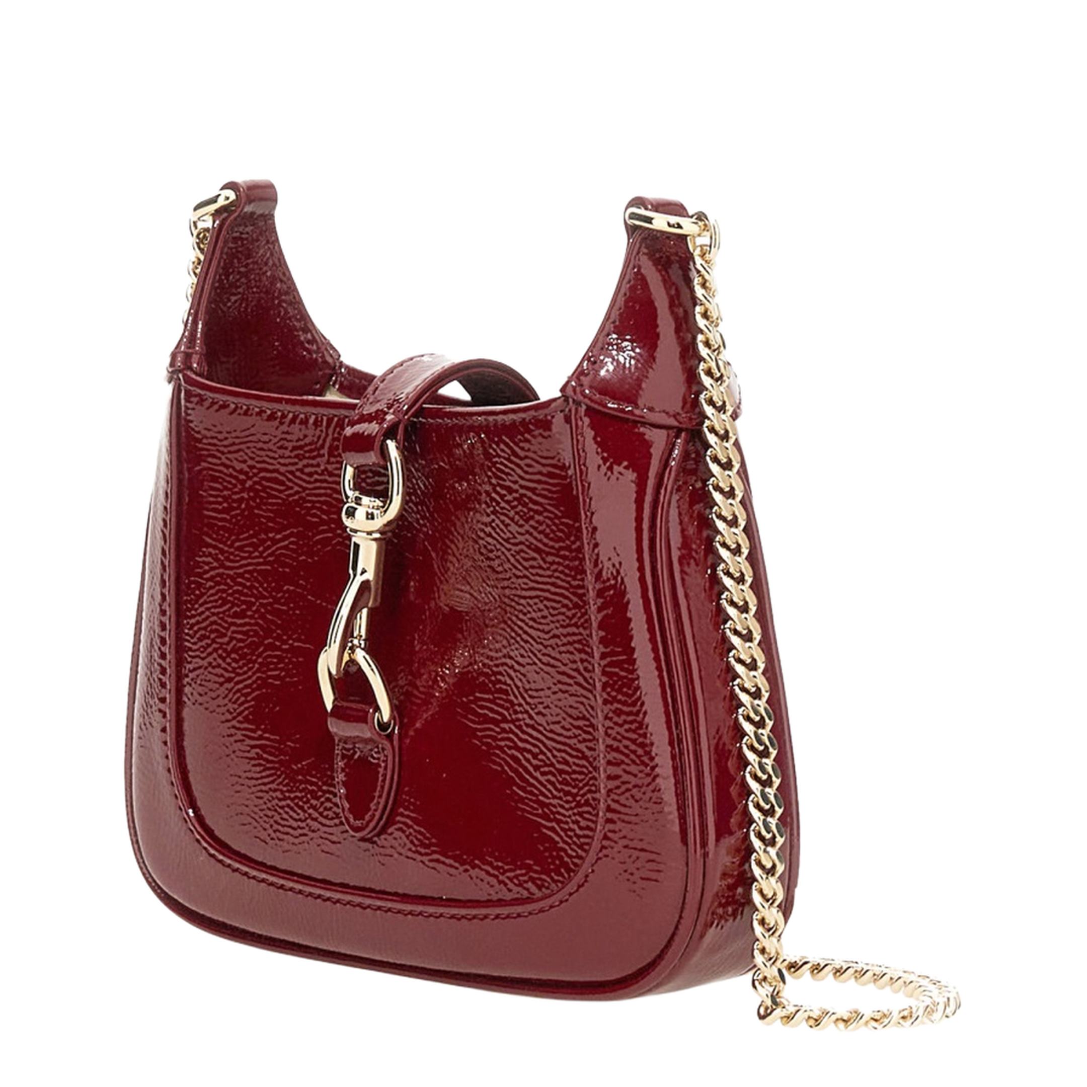Jackie Notte Mini Charol Patent Leather Bag - Rosso Ancora