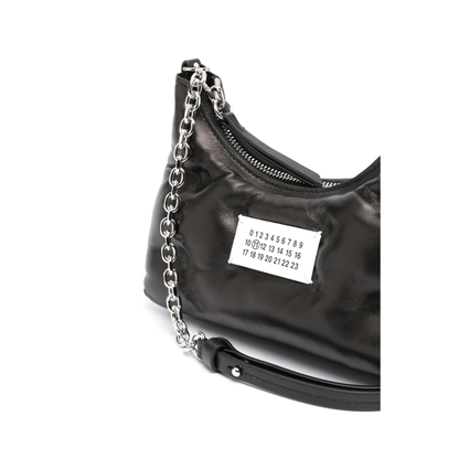 Glam Slam Micro Nappa Leather Hobo Bag - Noir