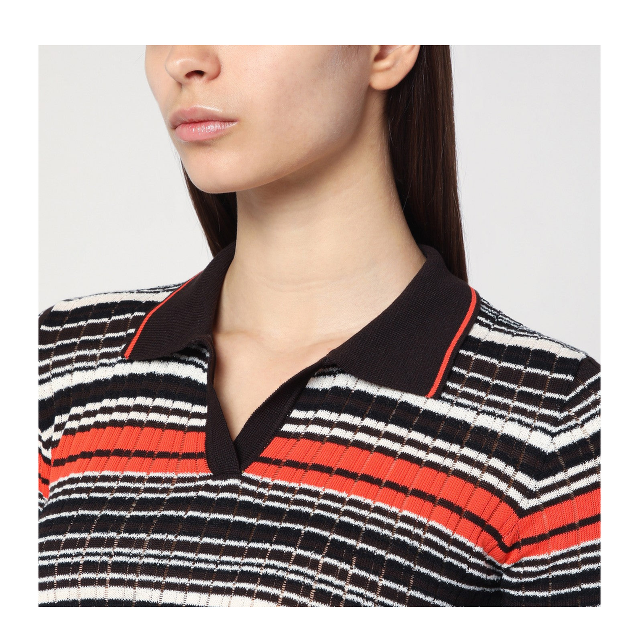 MAYFEYR - Roberto Collina - Striped Polo Shirt In Cotton Blend - B11024B1138