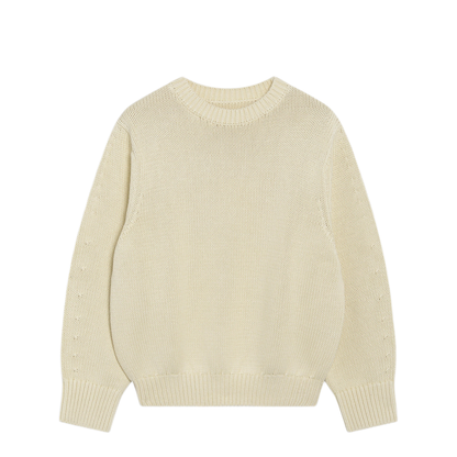 MAYFEYR - Toteme - Oversized Crewneck Sweater In Cream Cotton - 263-WRT0851YA0294380