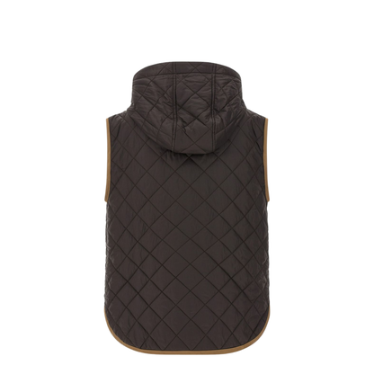 Padded Vest Nylon Brown
