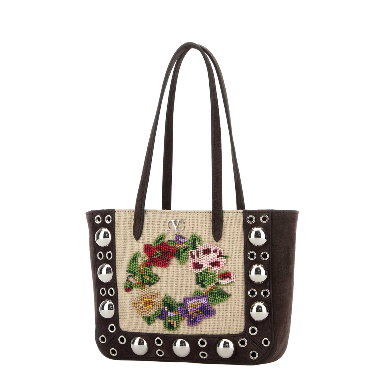 Brown suede NellcÃ´te shoulder bag