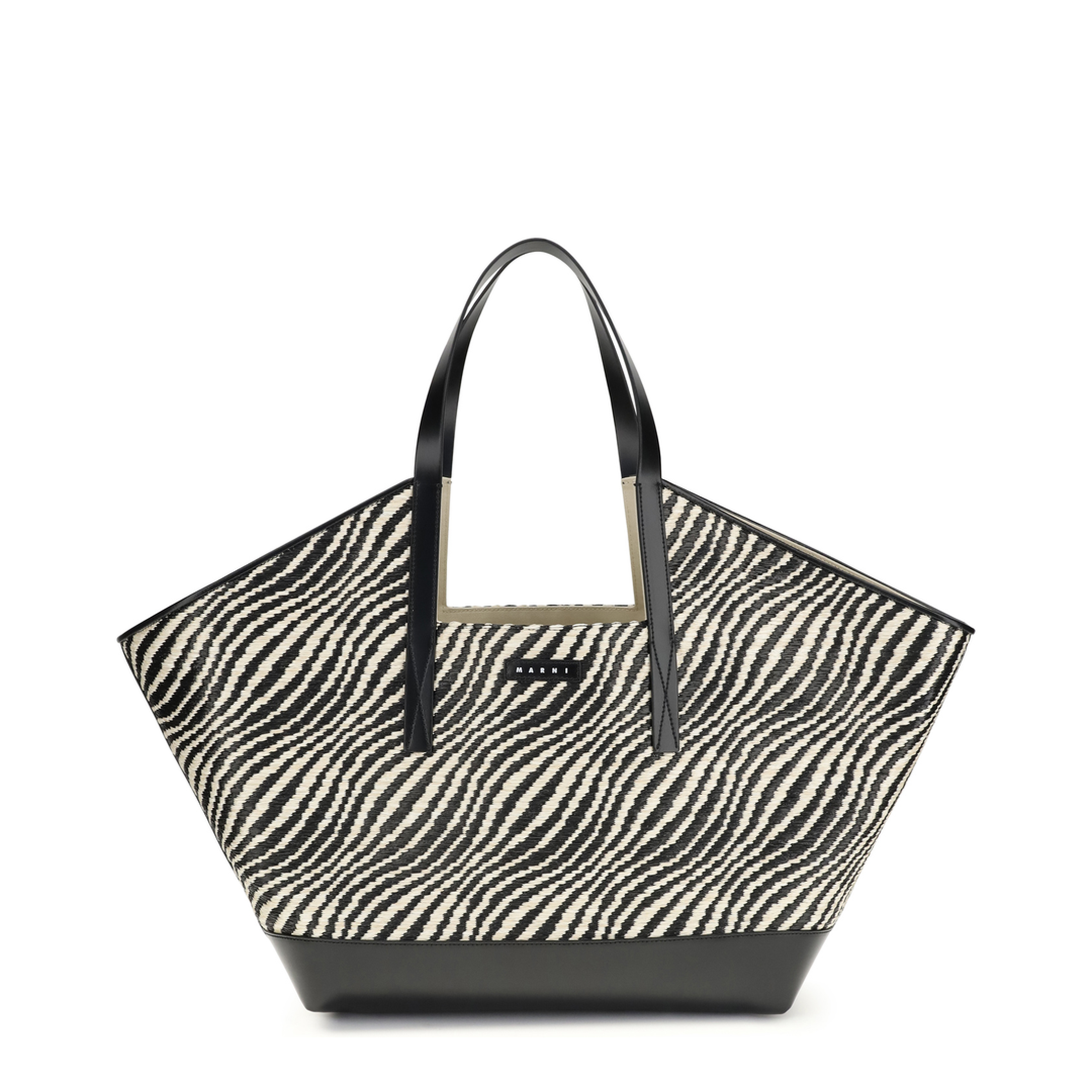 MAYFEYR - Marni - Raffia Effect Fabric Tote Bag - SHMP0162A1P984100N99