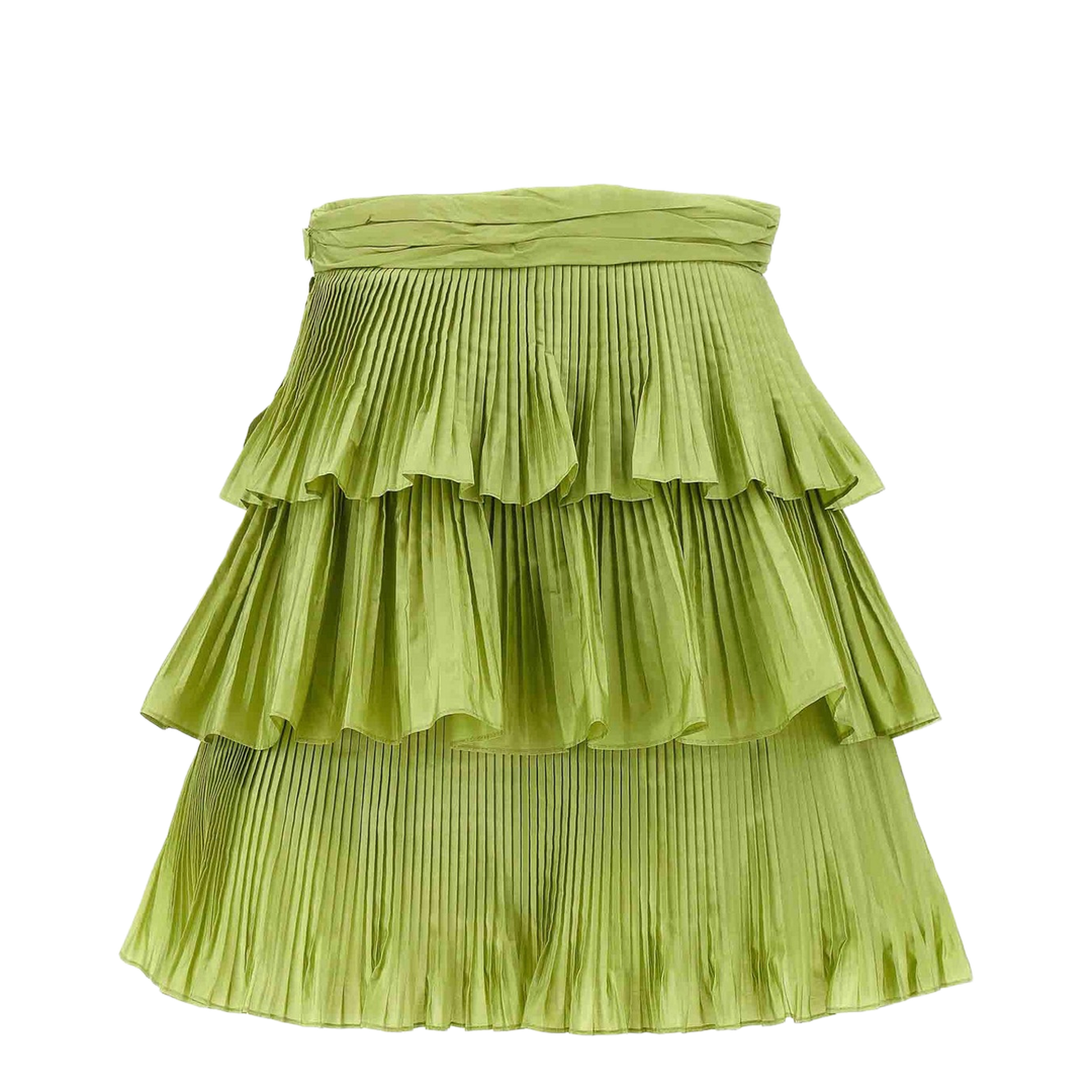 Taffetà Mini Skirt Green