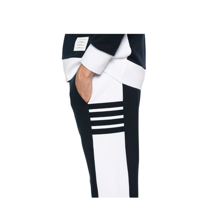 MAYFEYR - Thom Browne - Sweatpants With Engineered 4 Bar In Solid Classic Loopback Jersey - MJQ213A03037415