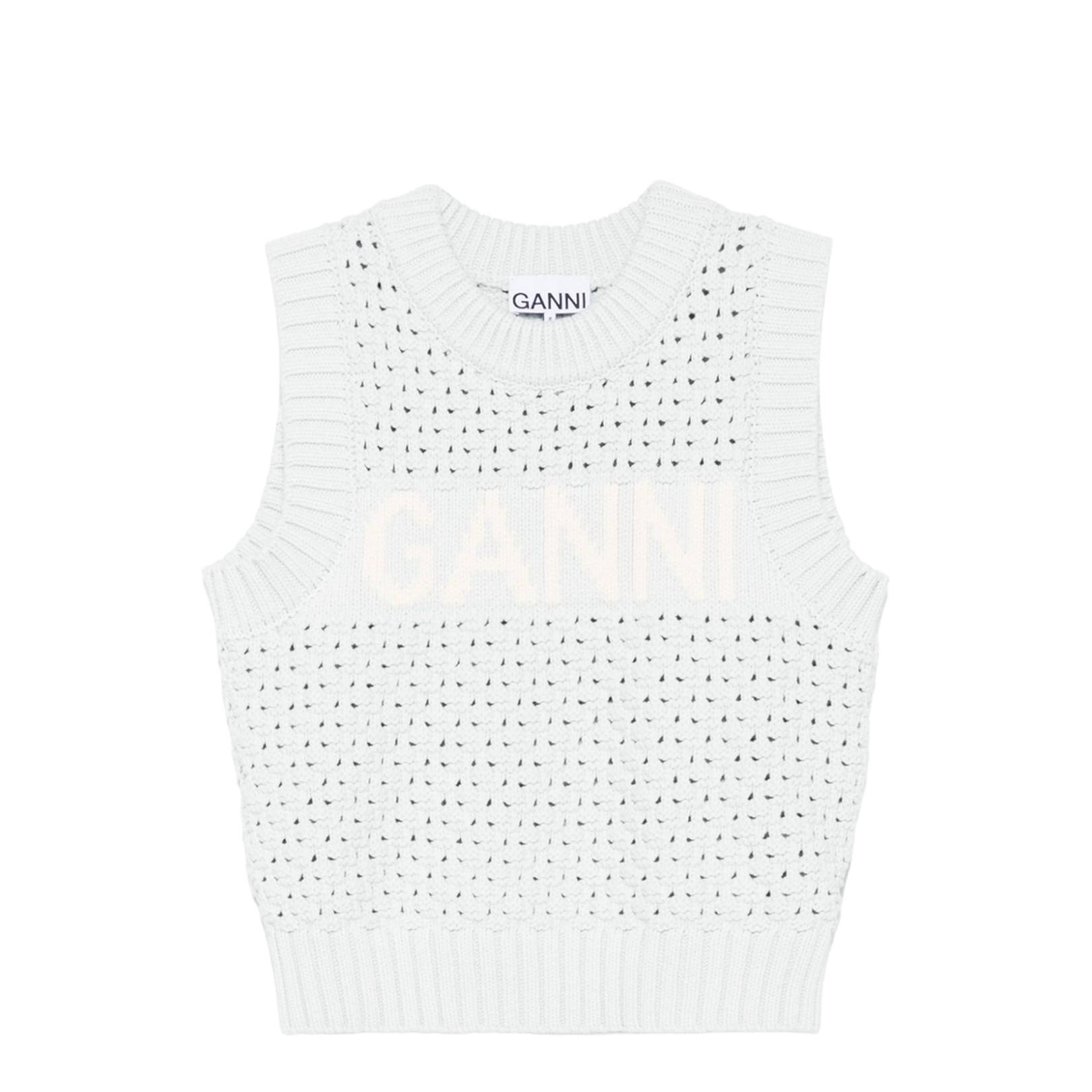 Textured Cotton Pointelle Vest