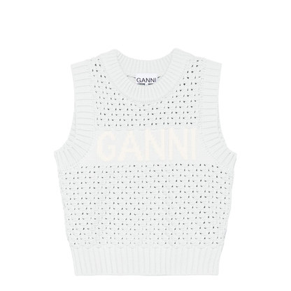 Textured Cotton Pointelle Vest