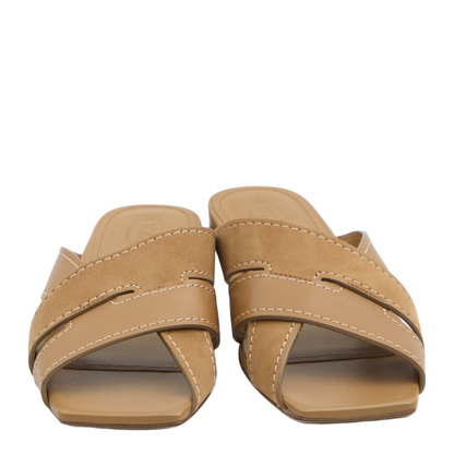 Smooth and Suede Leather Slides