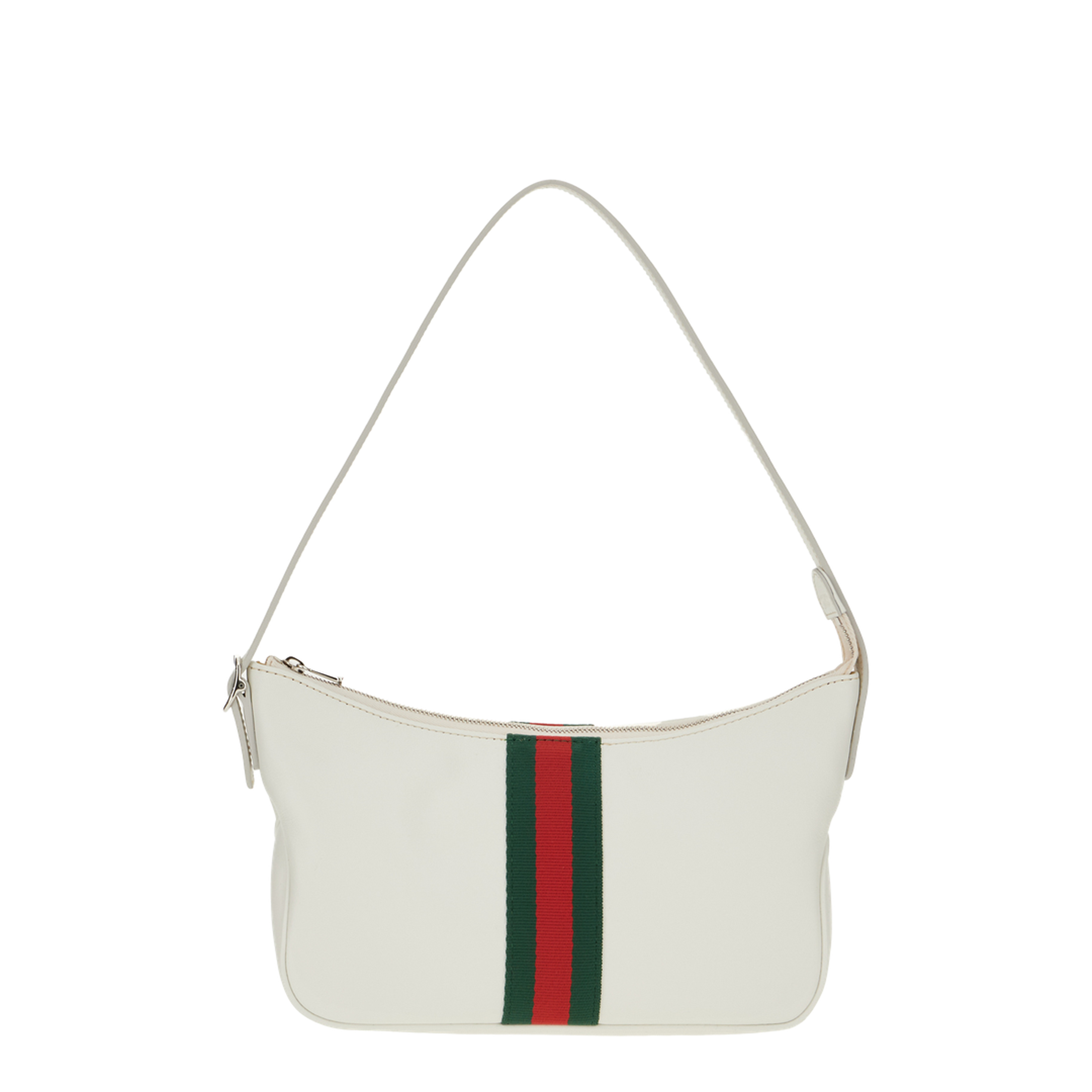 Lunetta Small Crossbody Bag in White Leather