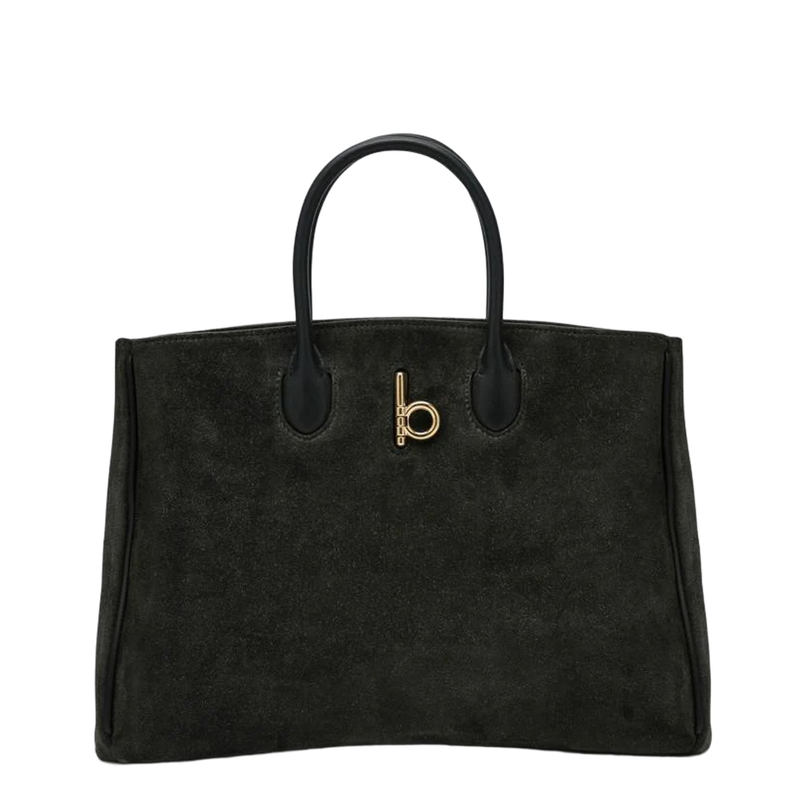 Rocking Horse Medium Dark Green Suede Tote