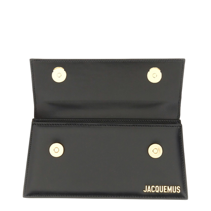 Le Chiquito Long Calf Leather Handbag - Black