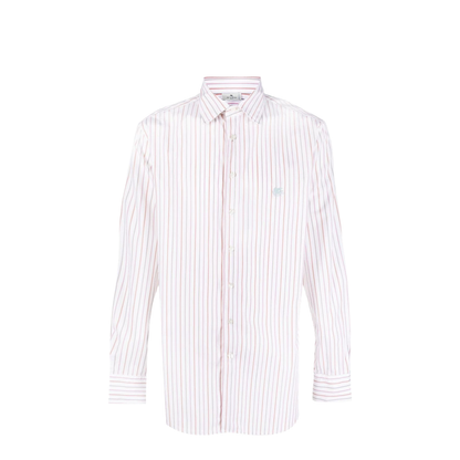 Logo-Embroidered Striped Shirt