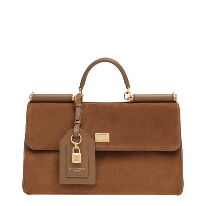 MAYFEYR - Dolce & Gabbana - Medium Sicily Bag In Camel Suede Leather - BB7782BO9038Y121