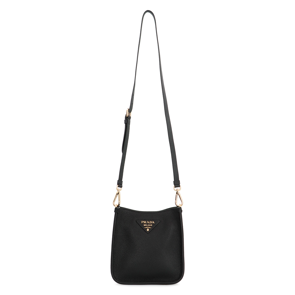 Vitello Daino Soft Mini Calfskin Shoulder Bag - Nero