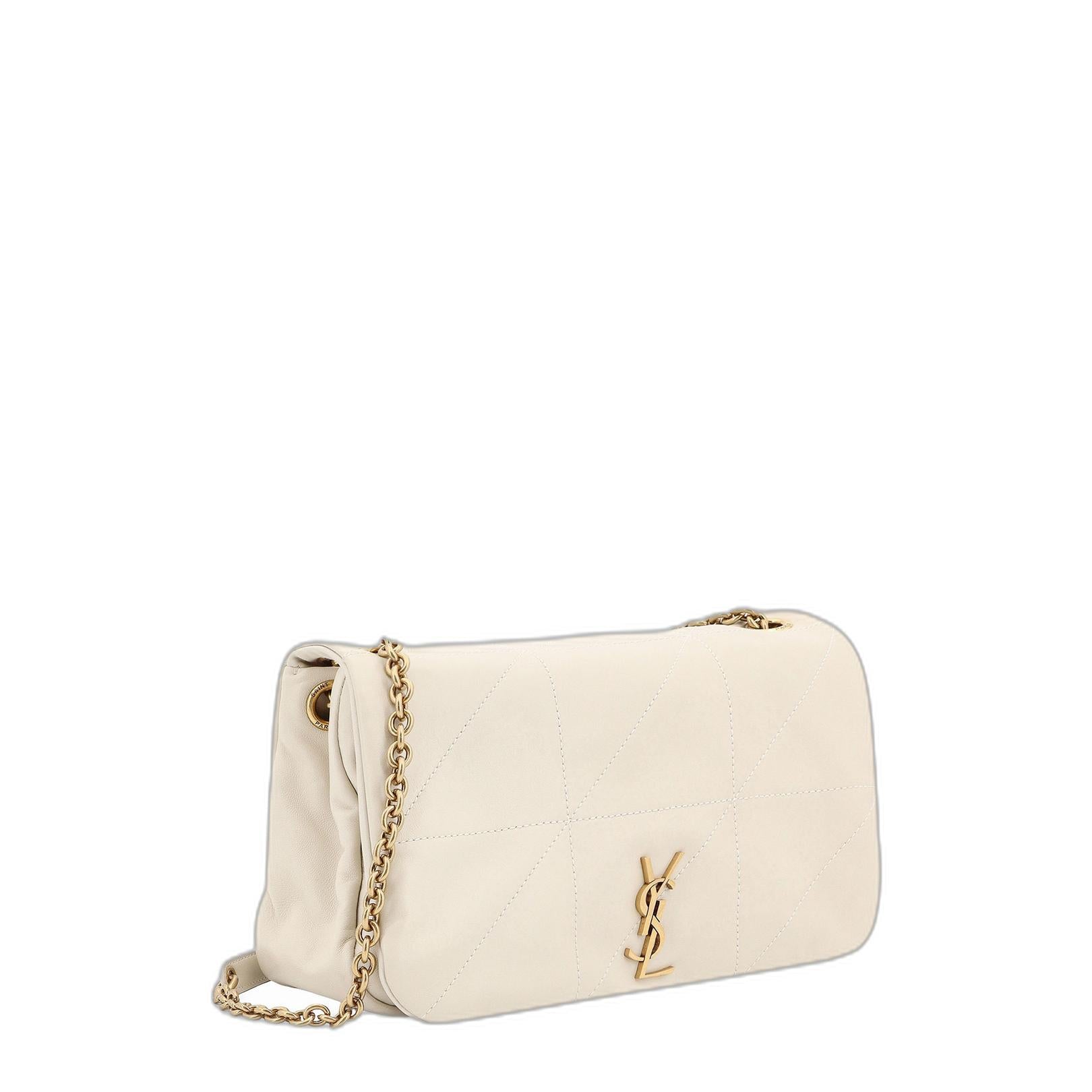 Jamie 43 Shoulder Bag In Ivory Nappa Leather