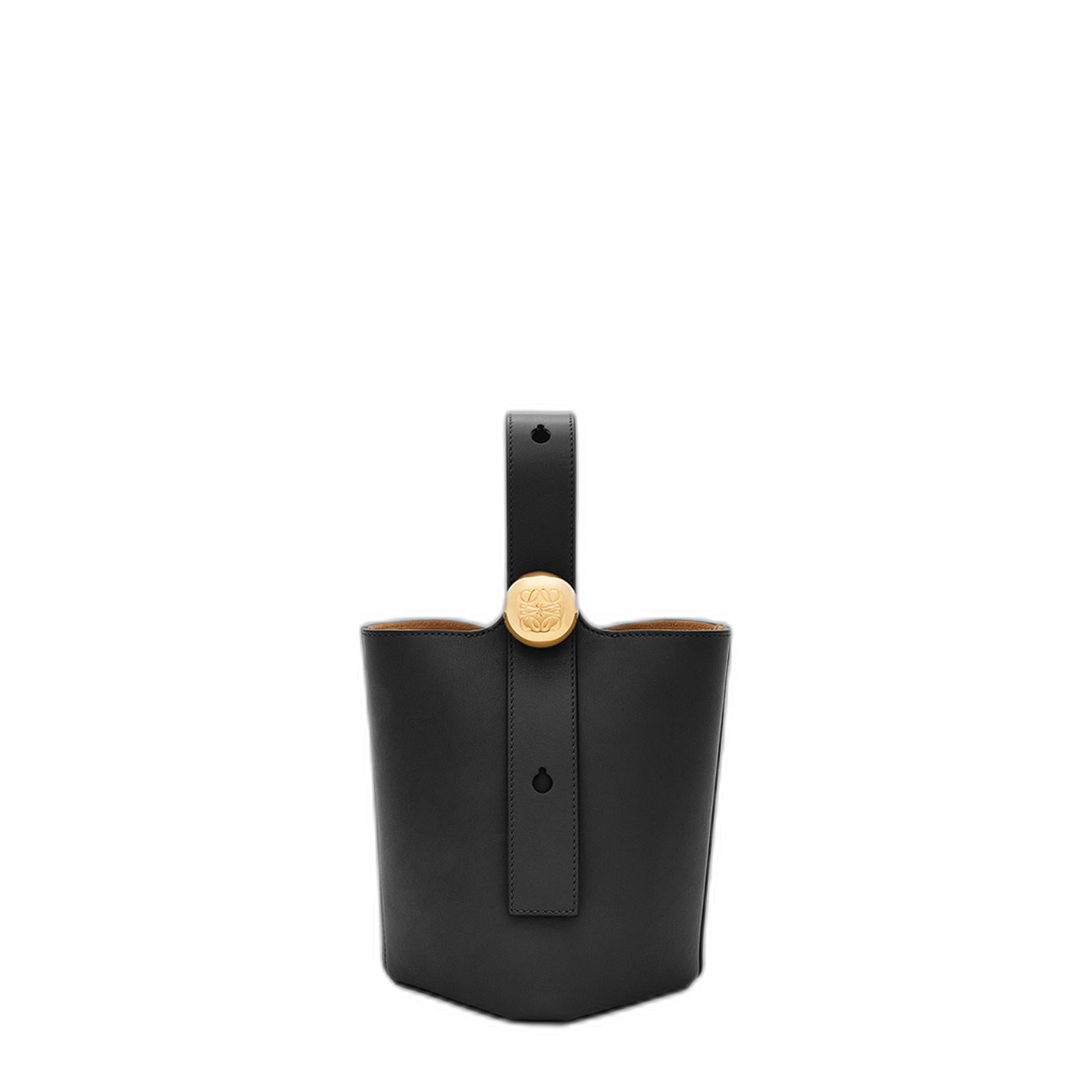 Pebble Bucket Mini Hand Bag Leather