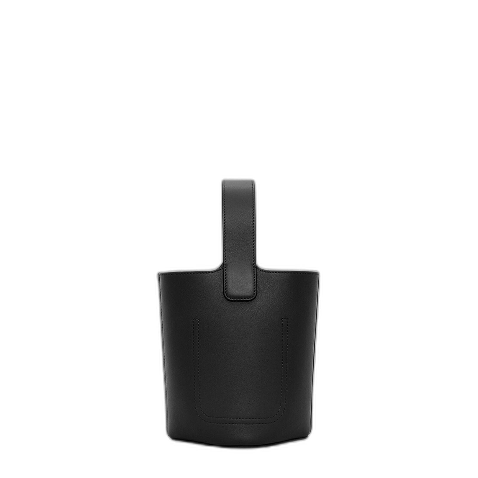 Pebble Bucket Mini Hand Bag Leather