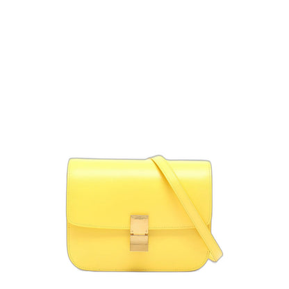 Medium Classic Box Bag in Citron