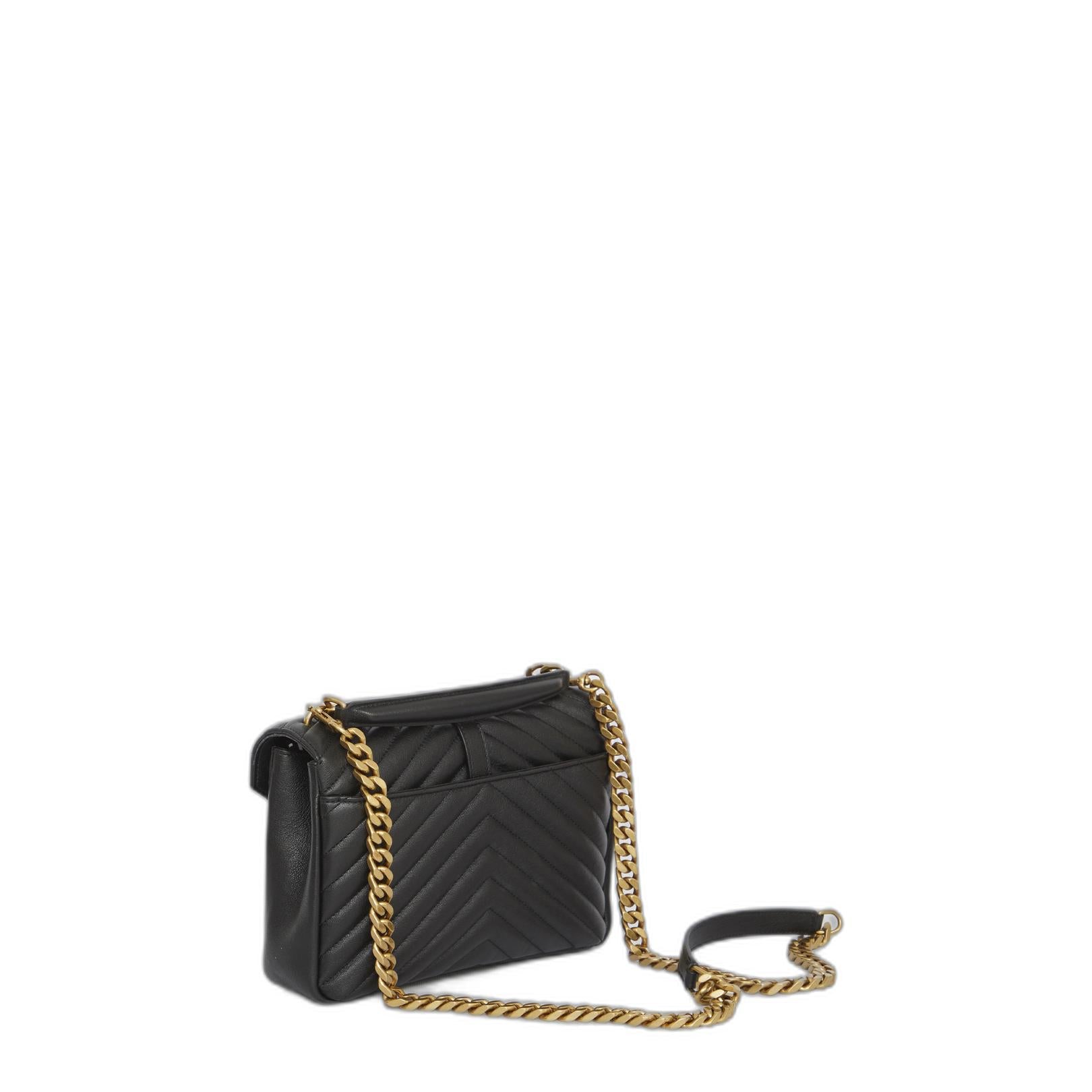 College Quilted Medium Shoulder Bag
