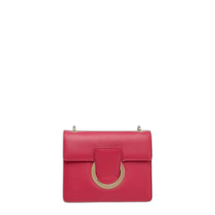 Thalia fuchsia Leather Clutch