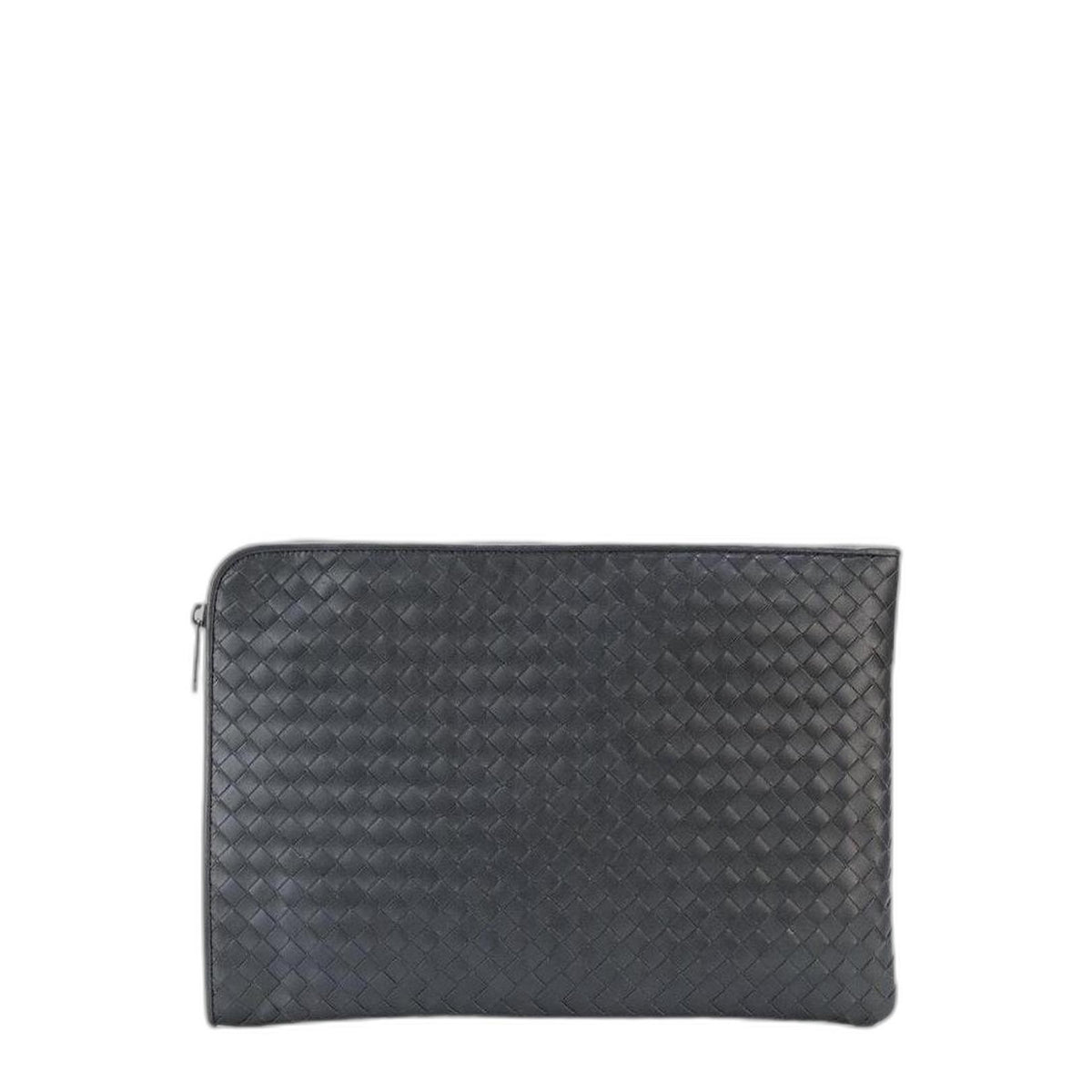 Intrecciato leather clutch in Grey