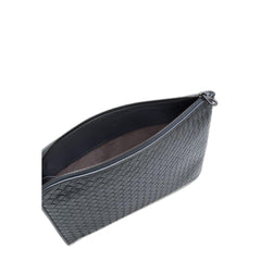 Intrecciato leather clutch in Grey