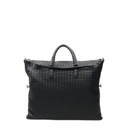 Convertible Weaved Tote Bag in Black