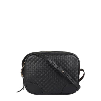GG Emblem Leather Microshima Shoulder Bag