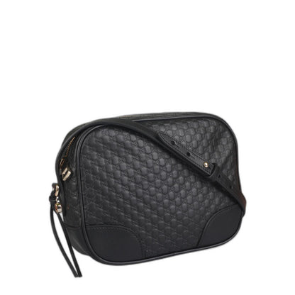 GG Emblem Leather Microshima Shoulder Bag