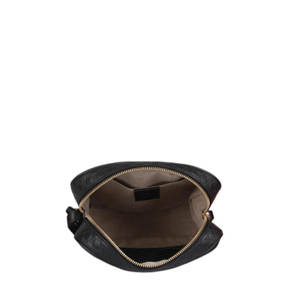 GG Emblem Leather Microshima Shoulder Bag