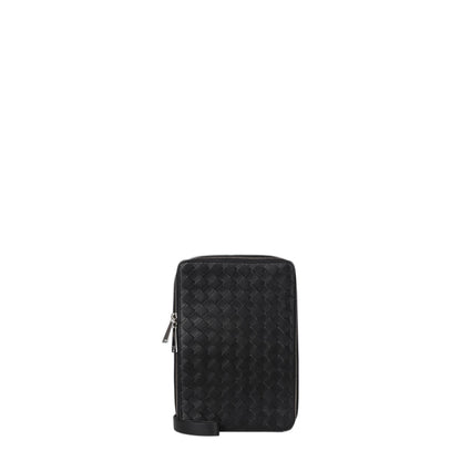 Maxi Intreccio Leather Messenger Bag