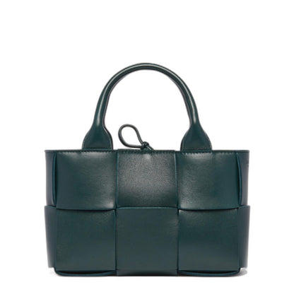 Candy Arco Leather Tote Bag in Dark Green